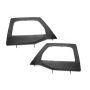Rugged Ridge Upper Soft Door Kit Front Black Diamond 07-18 Jeep Wrangler JK