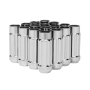 BLOX Racing 12-Sided P17 Tuner Lug Nuts 12x1.25 - Chrome Steel - Set of 16