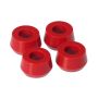 Prothane 19-917 Universal Shock Bushings - Large Hourglass - 11/16 ID - Red