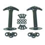 Hood Catch Kit  Black 4 1-95 Jeep CJ/Wrangler YJ