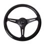 NRG Classic Wood Grain Steering Wheel (350mm) Black Paint Grip w/Black 3-Spoke Center