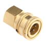 Forney 75129 Pressure Washer Accessories, Quick Coupler Female Socket, 3/8-Inch Female NPT, 4,200 PSI, Brass