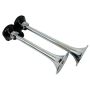 Kleinn Air Horns 401 Kleinn Chrome Roof Mount Dual Horn/ 13.5In/11.5In - Chrome-Plated Spun Copper