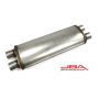JBA Universal Chambered 304SS Muffler 22x8x5 2.5in Dual In/Dual Out