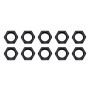 ALLSTAR PERFORMANCE ALL50098-10 Bulkhead Nuts Black -3 Black 10pk