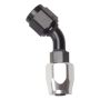 RUSSELL RUS610093 #6 45 Deg Hose Fitting Black/Silver