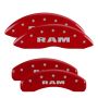 MGP 55001SRAMRD 4 Caliper Covers Engraved Front & Rear RAM Red finish silver ch