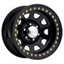 Raceline RT51 Daytona Rock 15x8in/5x139.7 BP/-19mm Offset/107.95mm Bore - Gloss Black Beadlock Wheel