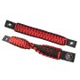 Fishbone Offroad 97-06 Jeep Wrangler Paracord Door Handles - Black/Red