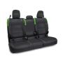 PRP Seats B055-06 PRP Jeep Wrangler JT Rear Bench Covers - with no Armrest - Black/Green
