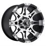 Raceline 982 Raptor 17x9in / 8x165.1 BP / -12mm Offset / 130.81mm Bore - Black & Machined Wheel