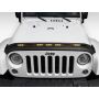 AVS 2007-2018 Jeep Wrangler JK Aeroskin Low Profile Hood Shield w/ Lights - Black