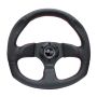 NRG Reinforced Steering Wheel (320mm Horizontal / 330mm Vertical) Leather w/Red Stitching