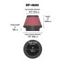 K&N RP-4600 Universal Air Filter - Carbon Fiber Top