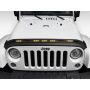 AVS 2007-2018 Jeep Wrangler JK Aeroskin Low Profile Hood Shield w/ Lights - Black
