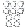 S&S Cycle 106-2328 Backplate Gasket For CV Adaptor .0625in - 10 Pack