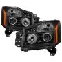 SPYDER 5077103 Xtune Nissan Titan 04-14 Projector Headlights LED Halo Black PRO-JH-NTI04-LED-BK