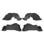 Fishbone Offroad 07-18 Jeep JK Wrangler Front/Rear Inner Fenders -Aluminum - Blk Pwdrcoat (Set Of 4)
