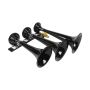 Kleinn Air Horns 230 Kleinn Black Triple Horn/ 15In/13In/11In - High Impact ABS Trumpet/ Zinc Alloy Base