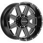 Raceline 940M Hostage 17x9in / 6x139.7 BP / 0mm Offset / 106.1mm Bore - Black & Milled Wheel
