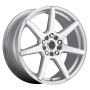 Raceline 131S Evo 15x7in / 5x100/5x114.3 BP / 40mm Offset / 72.62mm Bore - Silver & Machined Wheel