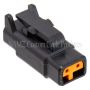 NAMZ MDP-2B Deutsch DTM 2-Position Plug w/2 Stamped Terminals & Wedgelock - Black (HD 74112-98BK)