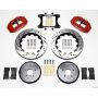 Wilwood 140-11584-DR Narrow Superlite 6R Front Hat Kit 14.00in Drill Red Nissan 370Z/Fiti G37