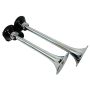 Kleinn Air Horns 401 Kleinn Chrome Roof Mount Dual Horn/ 13.5In/11.5In - Chrome-Plated Spun Copper