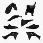 Cycra 1CYC-9436-12 2024 Kawasaki KX450 5 pc. Replica Body Kit - Black