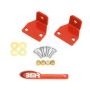 BMR 10-11 5th Gen Camaro Rear Lower Control Arm End Link Mounting Brace - Red