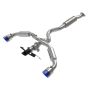 aFe Power 49-36067-L Gemini XV 3 IN to 2-1/2 IN 304 Stainless Steel Cat-Back Exhaust w/ Cut-Out Blue