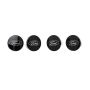 Ford Racing M-1096K-BCC Ford Car Black And Chrome Wheel Center Cap Kit