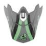EVS H16T3W-VSMGYGNBK T3 Works Visor - Matte Grey/Green/Black