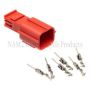 NAMZ N-OBD-II 21-23 HD Mating 6-Position Male Red Connector & Terminal Kit for OBD-II