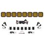 Diode Dynamics DD7261 SS5 Pro Universal CrossLink 8-Pod Lightbar - Yellow Driving