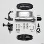 Wilwood 261-13269-P HV Tandem M/C Kit w L/H Bracket & Prop Valve - 1in Bore Ball Burnished
