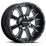 Raceline A77 Mamba 14x7in / 4x110 BP / -47mm Offset / 83.8mm Bore - Black & Machined Wheel