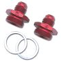 Russell 640220 Performance -6 AN Carb Adapter Fittings (2 pcs.) (Red)