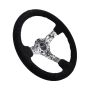 NRG Reinforced Steering Wheel (350mm / 3in. Deep) Blk Suede w/Hydrodipped Digi-Camo Spokes