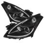 SPYDER 5076830 Projector Headlights - Light Tube DRL - LED Halo - Black