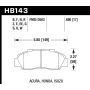 Hawk 97-98 Acura CL 3.0L Base Front ER-1 Brake Pads