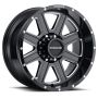 Raceline 940M Hostage 17x9in / 8x170 BP / -12mm Offset / 125.2mm Bore - Black & Milled Wheel