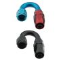 Fragola -10AN Male Rad Fitting x 180 Degree Pro-Flow Hose End - Black