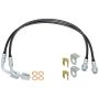 RockJock 2014+ JK Braided Brake Hose Kit Front 35in Long w/ Single Groove End Hoses