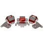 Energy Suspension 3.1134R 69-71 Camaro / 70-73 Monte Carlo Red Motor and Transmission Mounts; Chrome Finish