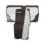 NRG Brushed Aluminum Sport Pedal A/T - Black w/Silver Carbon