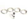 Ticon Industries 1.50in 45 Degree 2.2D/3.3in CLR Loose Radius 1mm Wall Titanium Pie Cuts - 5pk