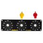 Haltech HT-010510 Triple Switch Panel Kit w/Yellow & Red Knobs