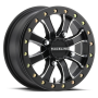 Raceline A71MB Mamba 15x6in/4x137 BP/40mm Offset/110.18mm Bore - Black & Machined Beadlock Wheel