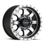 Raceline 929M Avenger 17x9in / 5x139.7 BP / -12mm Offset / 107.95mm Bore - Black & Machined Wheel
